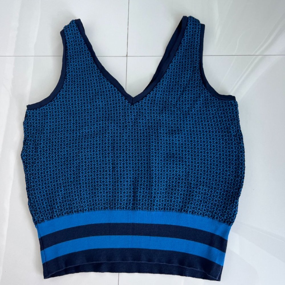 Zara Knitwear Short Sleeve Navy Blue Women Top Size M NWOT